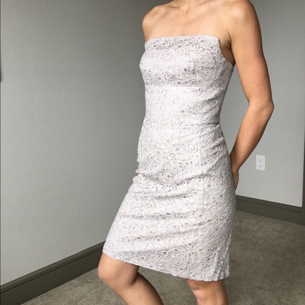 Tara Jarmon Grey purple cocktail dress s. 36 or 0